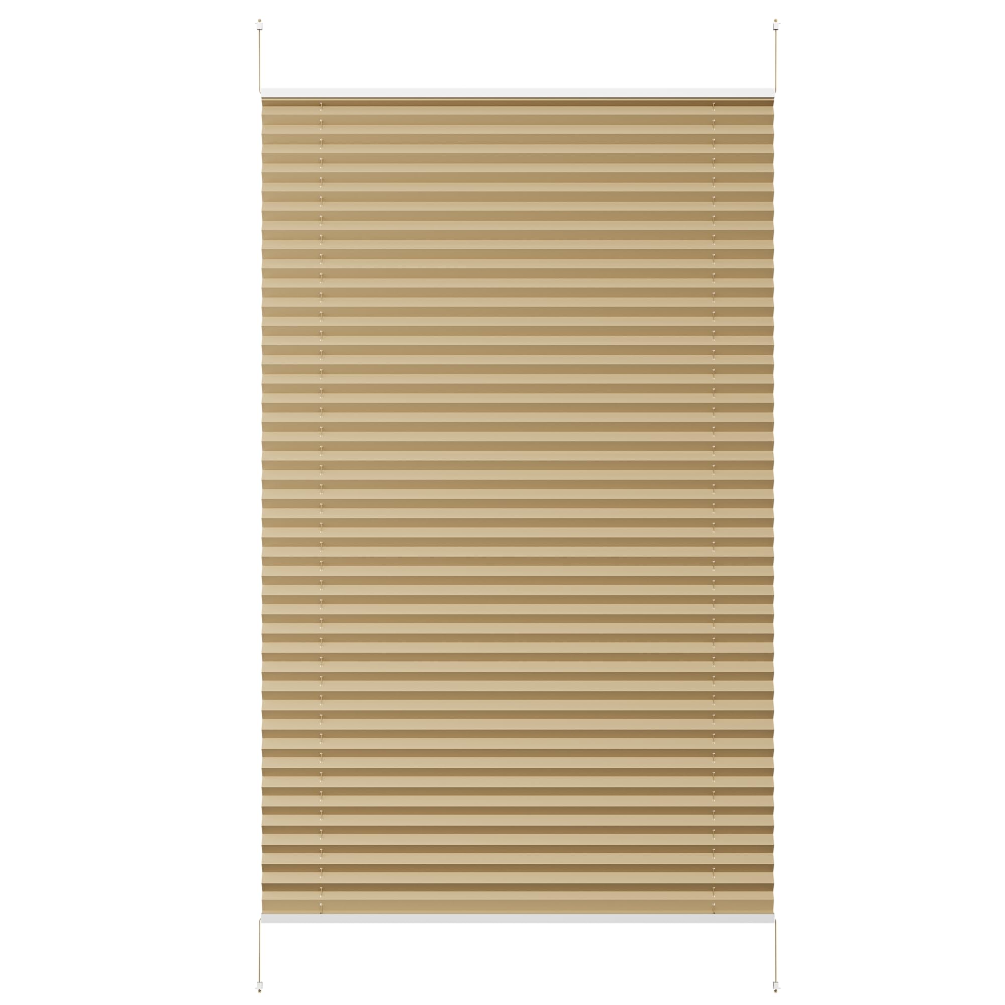 Sekey Plissee ohne Bohren, Fenster Plissee Klemmfix Jalousie 80 cm breit, Verspannt Lichtdurchlässig Sonnenschutz Fensterollo, 80 x 120 cm, Creme
