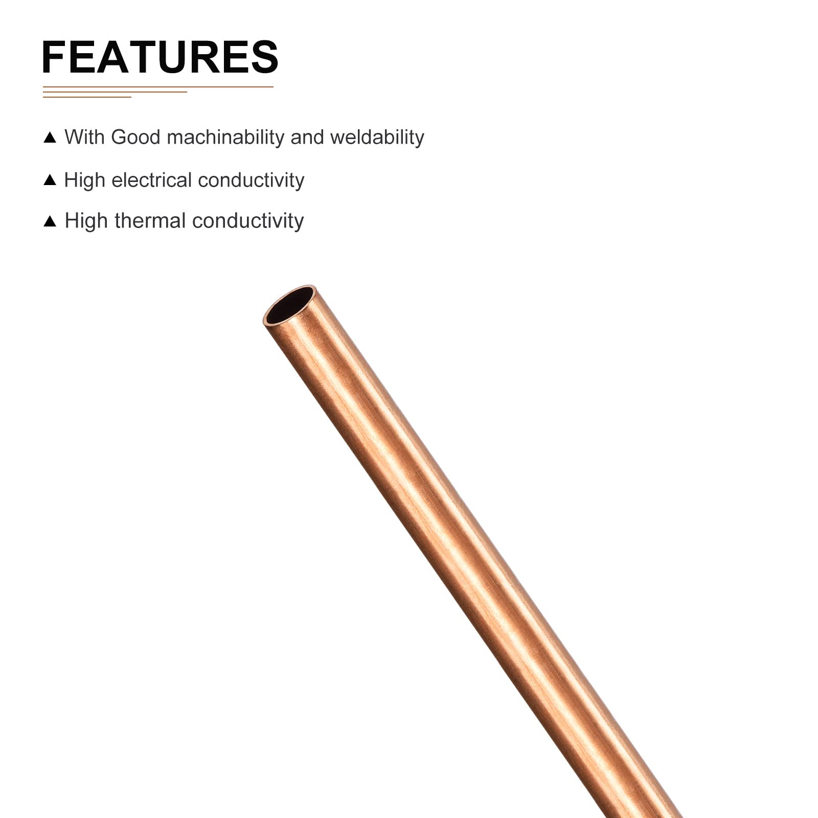 DTGN 15mm X 0.5mm X 300mm(ODxWall TXL) Brass Tube - 1Pack