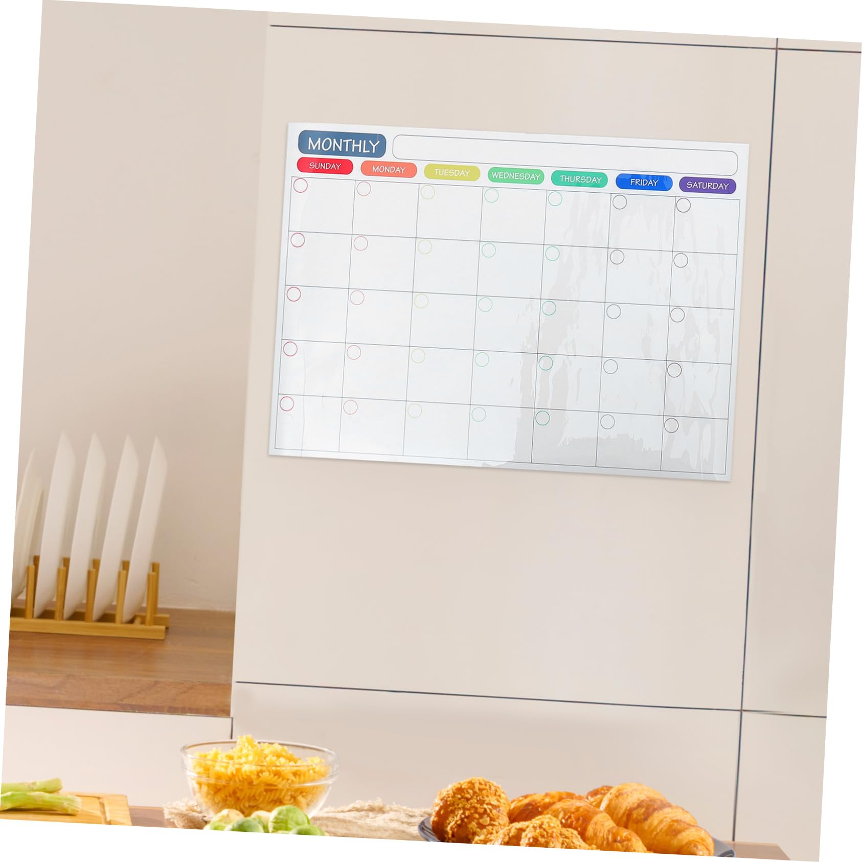 Lurrose 2sets Lavagne Magnetiche Per Pianificazione Settimanale e Mensile Lavagna Cancellabile Per Frigorifero Mensile Planner Settimanale Organizza Attività