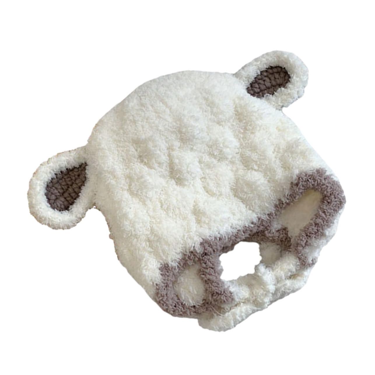 NOLITOY 1Pc Plush Caps Ear Protection Hat for Soft and Warm Winter Beanie for Months to Years Old Suitable for Head Circumference Christmas White