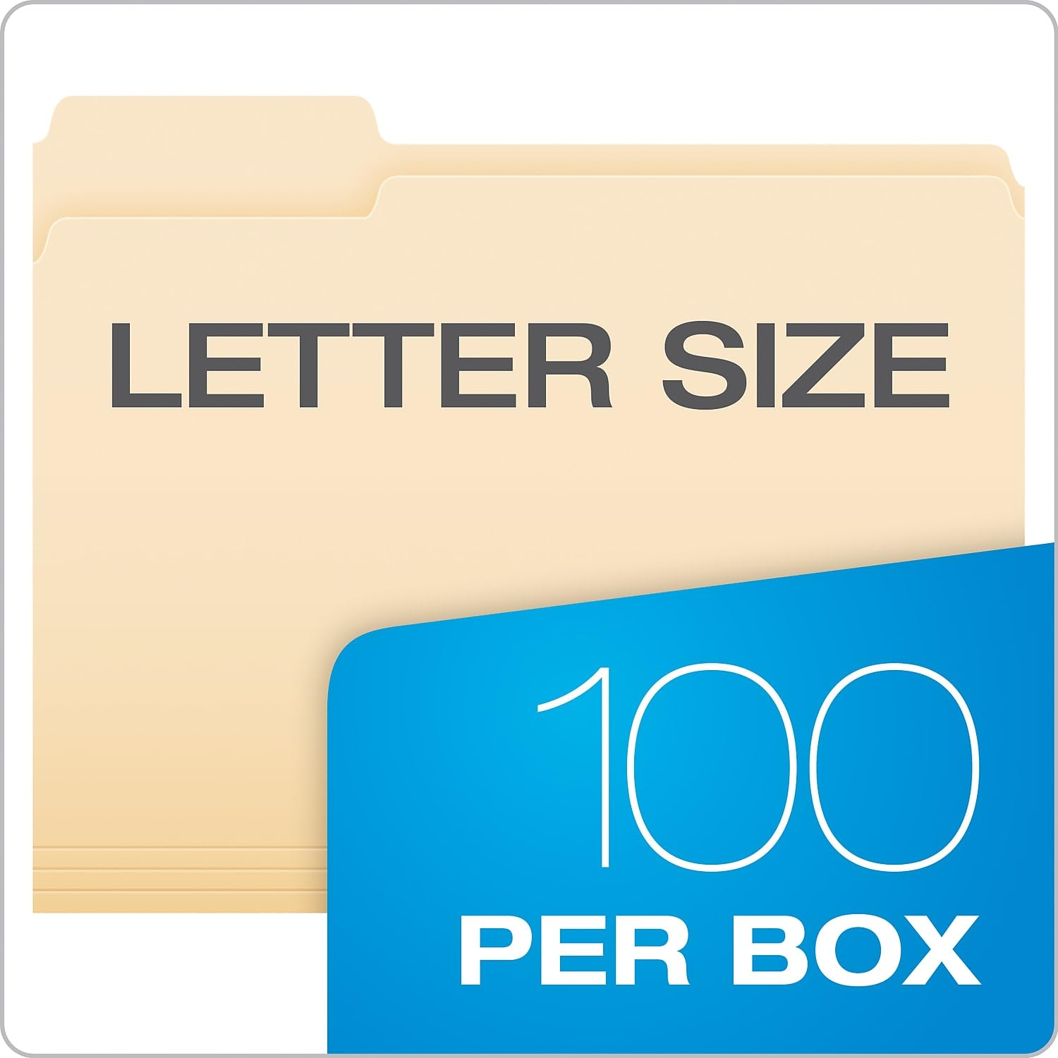 Pendaflex 4210 1/3 Lot de 100 chemises intérieures en papier manille avec languette supérieure