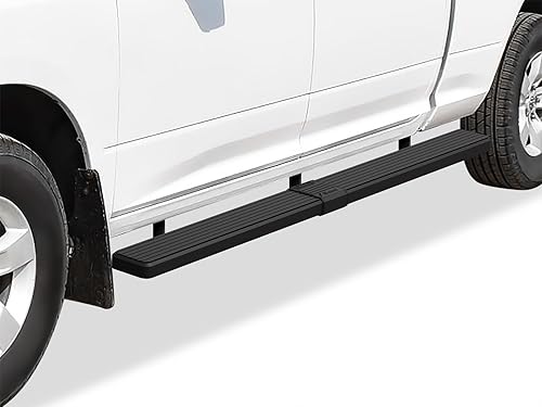Miniatura 14 de APS Estribos (plata de 5 pulgadas rueda a rueda de acero inoxidable 304) Estribos Nerf, escalones laterales compatibles con Ram 1500 2009-2018 Crew