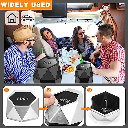 Image of 2PACK Car Trash Can,Mini Car Cup Holder Trash Can,Mini Essential Car Accessories for Interior,Multipurpose Car Organizers and Storage for Car, Home, Office (2Pack Black)