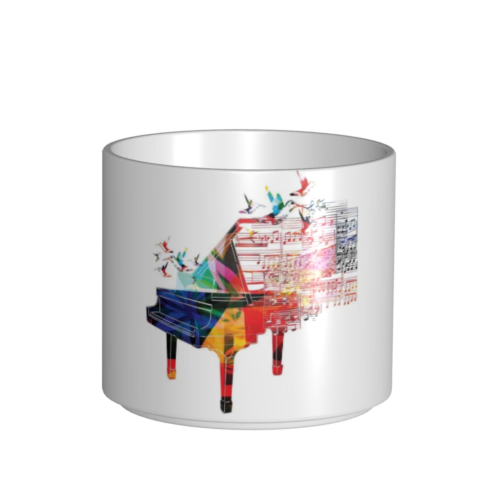 Musica variopinta della tastiera del pianoforte ha stampato la tazza di caffè di ceramica