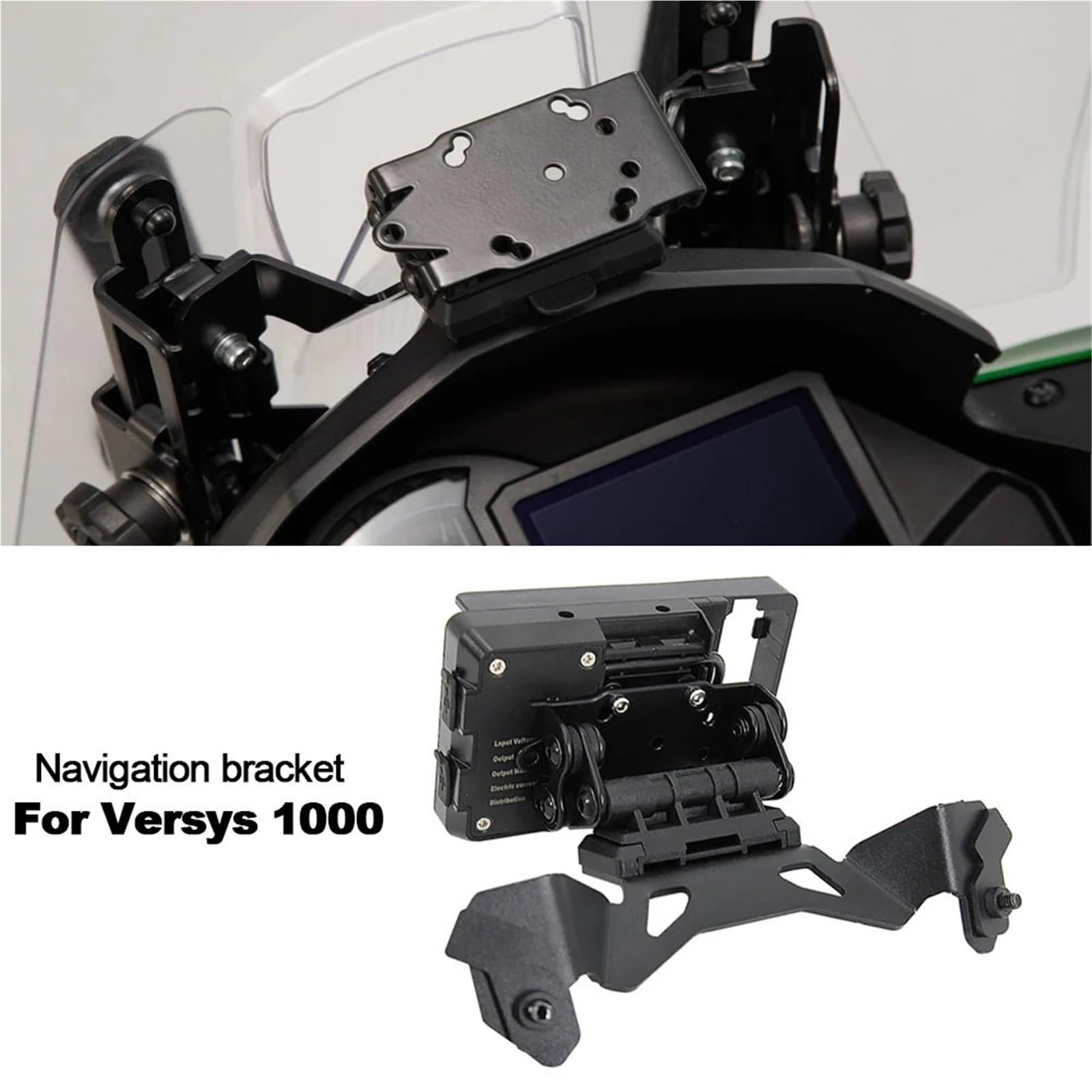 Motocyklowy uchwyt nawigacyjny GPS Pasuje do Kawasaki VERSYS 1000 Akcesoria Uchwyt na telefon komórkowy GPS Uchwyt na płytę montażową Uchwyt nawigacyjny Uchwyt do nawigacji GPS uchwyt(A)