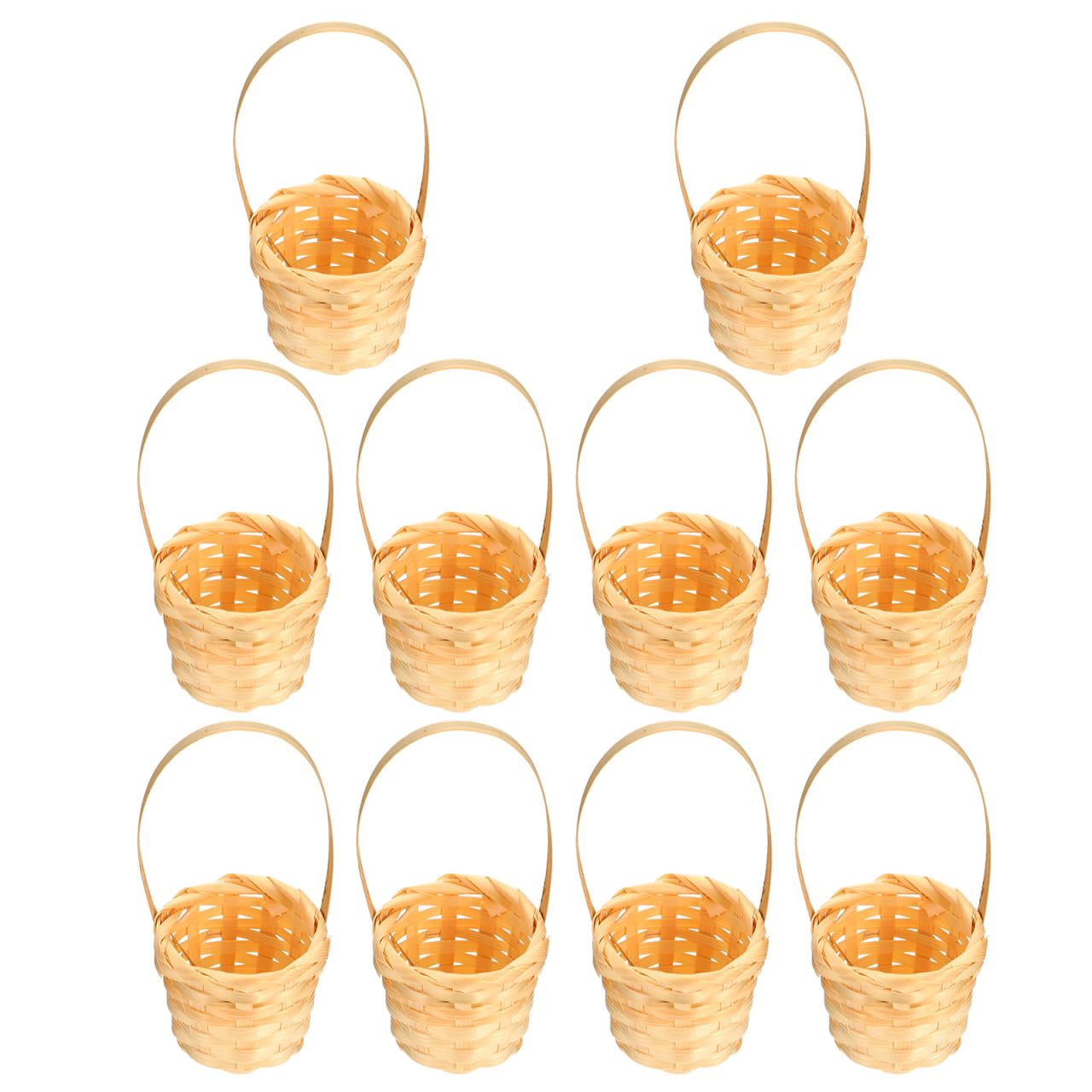 Mini paniers tissés en bois : 20 petits paniers pique-nique de table