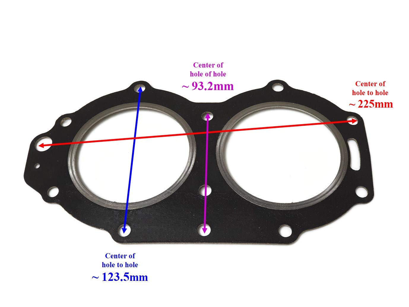 ITACO Silnik łodzi oryginalna OEM japońska uszczelka głowicy cylindra 66T-11181-A2 A1 A3 00 T40-05000002 Yamaha Parsun silnik zaburtowy Enduro E 40HP T40HP silnik 2-suwowy