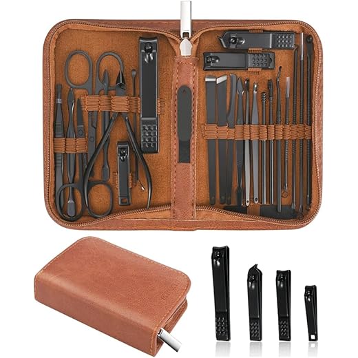 26Pc Manicure Pedicure Kit - Stainless Steel