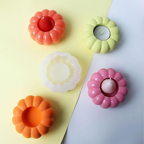 Miniatura 6 de Portavelas de calabaza, candelabro, candelabro, resina de silicona, manualidades para fiesta, Halloween, hogar, bar, decoración