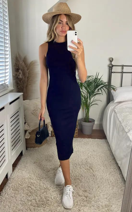 Toochki Dress For Women | Dresses For Women Dress | Bodycon Dress | Blue Bodycon Dress | Midi Length Dresses | Lycra Bodycon Dress | One Piece Dress