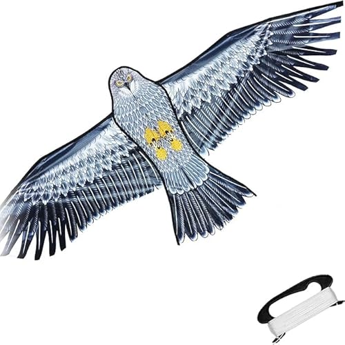 鳥よけ 鳩よけ 鳥撃退グッズ 凧揚げ 鷹 鳥追いカイト 本物そっくり 怖がらせ駆除 人体動物環境に無害 からす撃退 紙鳶 鳩 庭 果樹園 田畑 バルコニー 園芸装飾 害鳥対策 防鳥対策 凧糸