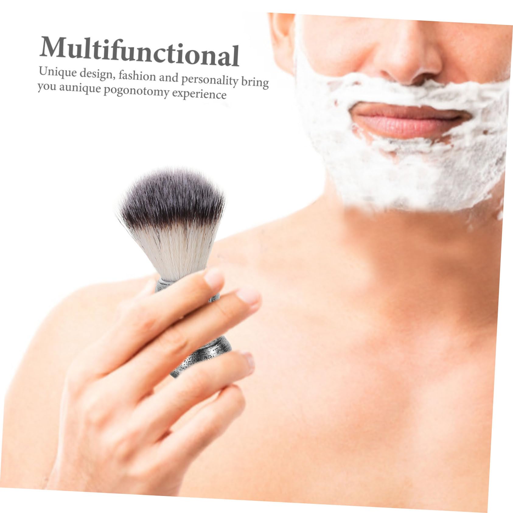 Ipetboom 4 Ensembles Ensemble D'outils De Toilettage Toilettes Homme Rasoir Gel Pour Trousse Brosse à à Raser Paysage Masculin Bol Pro Distributeur Silver Acier Inoxydable