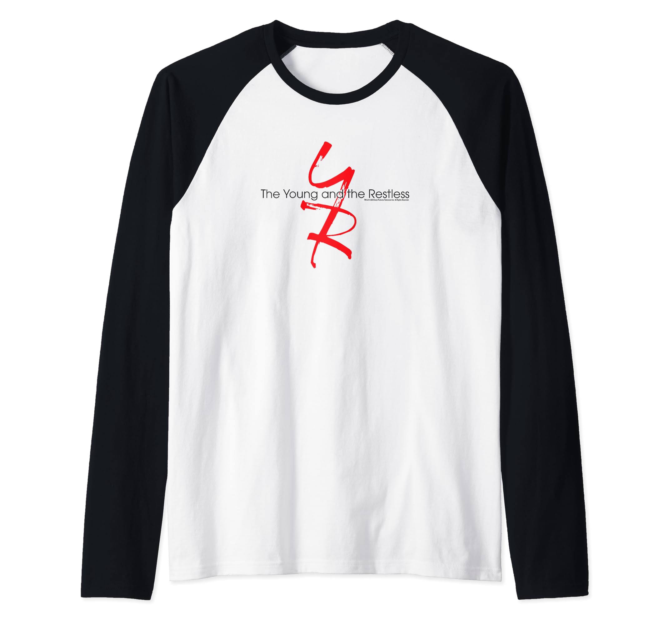 The Young & The Restless Full Color Logo Raglan Baseball Tee, Black