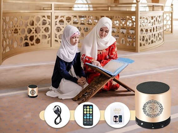 Portable Digital Quran Speaker with Remote Control over18 Reciters and 15Translations Available Quality Qur'an Speaker Arabic English French, Urdu etc Mp3 FM Radio