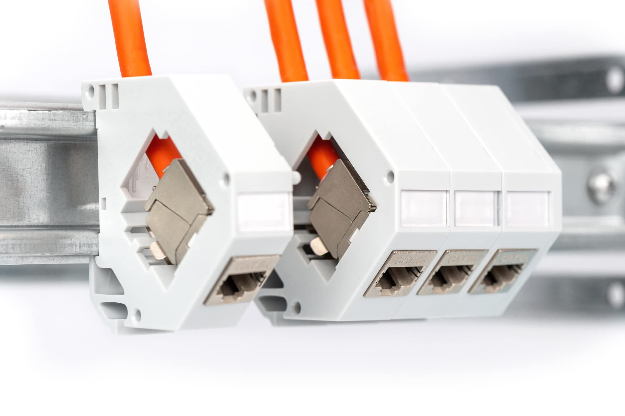DIGITUS 50 m Cable de red Cat 7, S-FTP (PiMF) Simplex, BauPVO Dca, LSZH Libre de halógenos, 1200 MHz Cobre AWG 23/1, Compatible PoE+, Cable LAN Cable Ethernet, Naranja | LSZH sin halógenos – AWG 23/1 – PoE+ – 10 Gbit/s – 1200 MHz – Cable de instalación LA