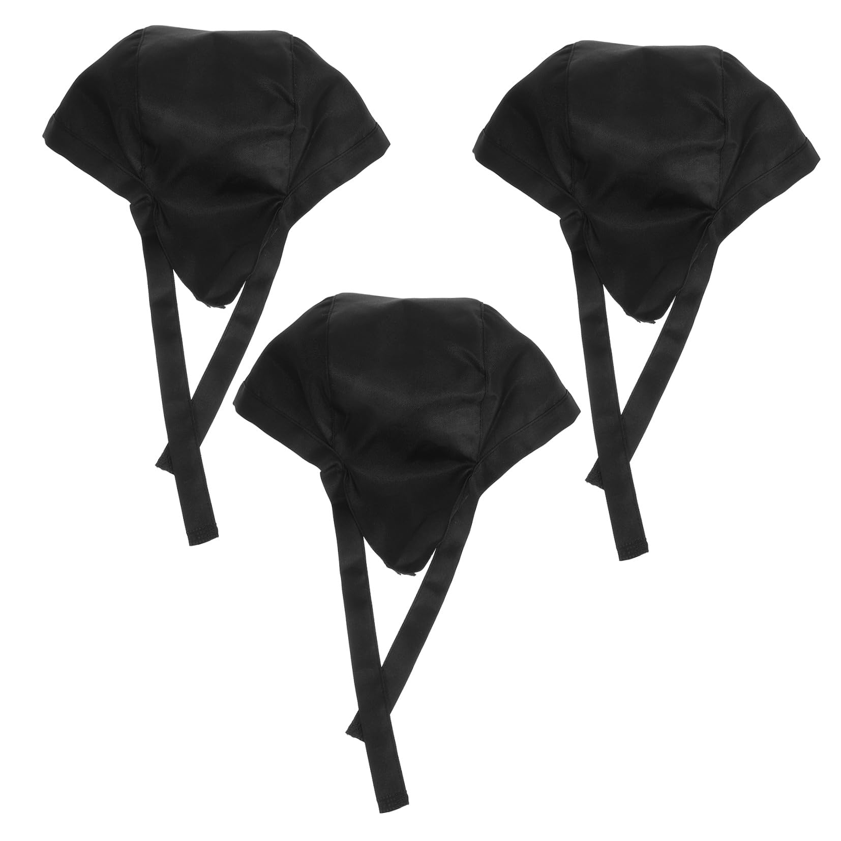 GALPADA 3 Gorros de Chef Negros Tela Cómoda y Transpirable Diseño Simple y Ajustable para Cocina y Trabajo para Hombres y Chefs en Vida Diaria