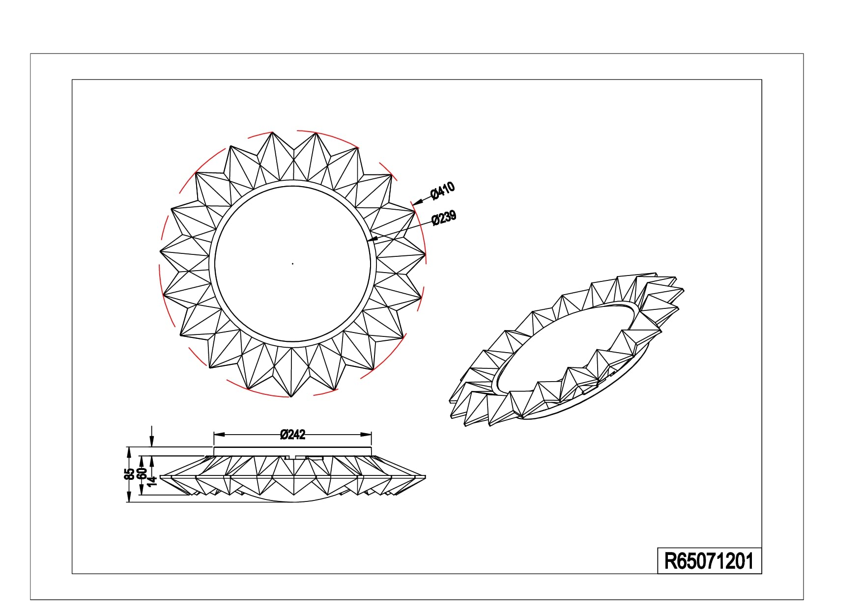 Reality, Lámpara de techo, Girasol incl. 1xLED