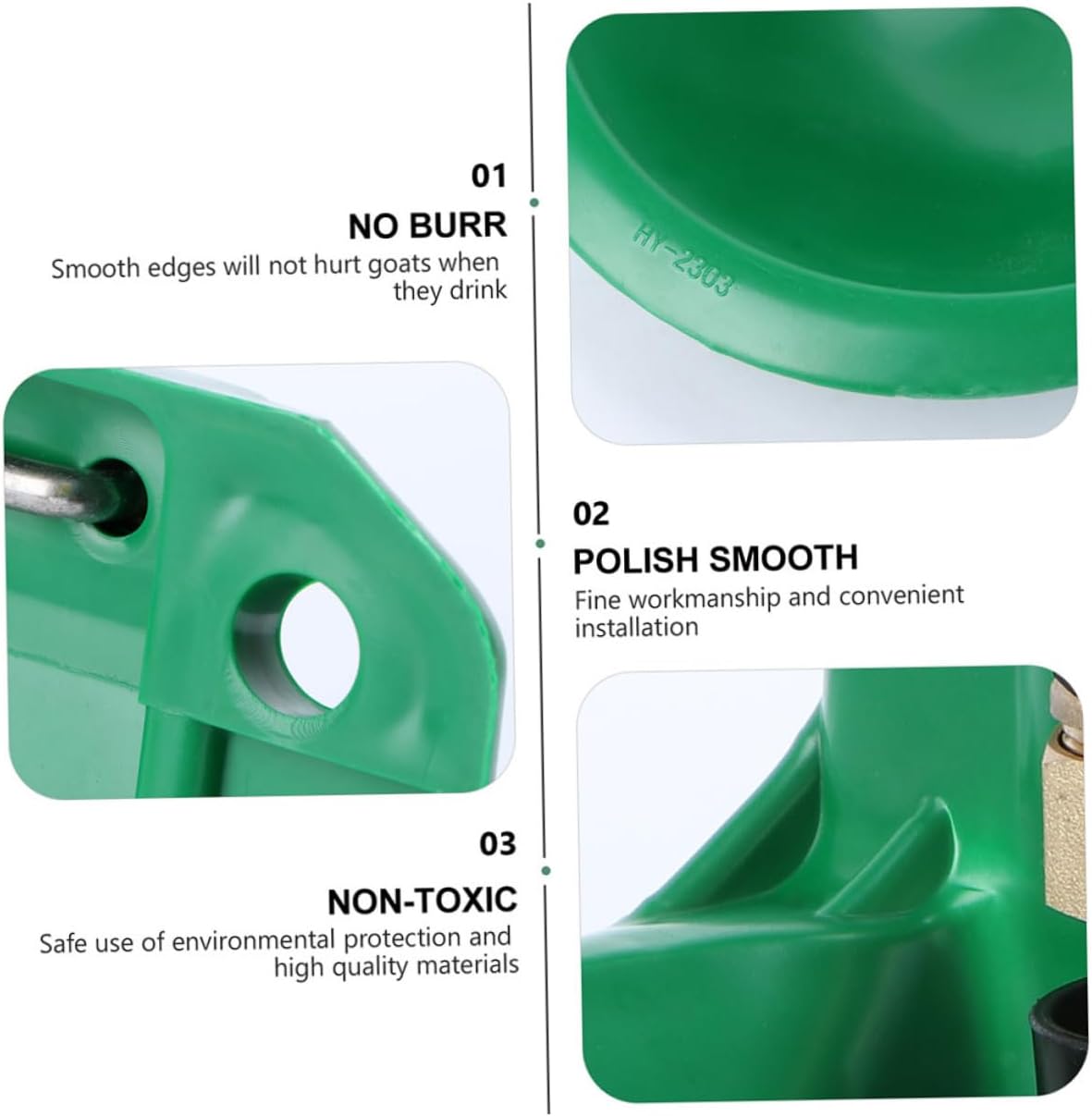 BESTonZON 2pcs Automatic Drinking Bowl for Sheep and Livestock and Copper Water Trough Easy Install Pet Water Dispenser and -Aging Design for Outdoor Use