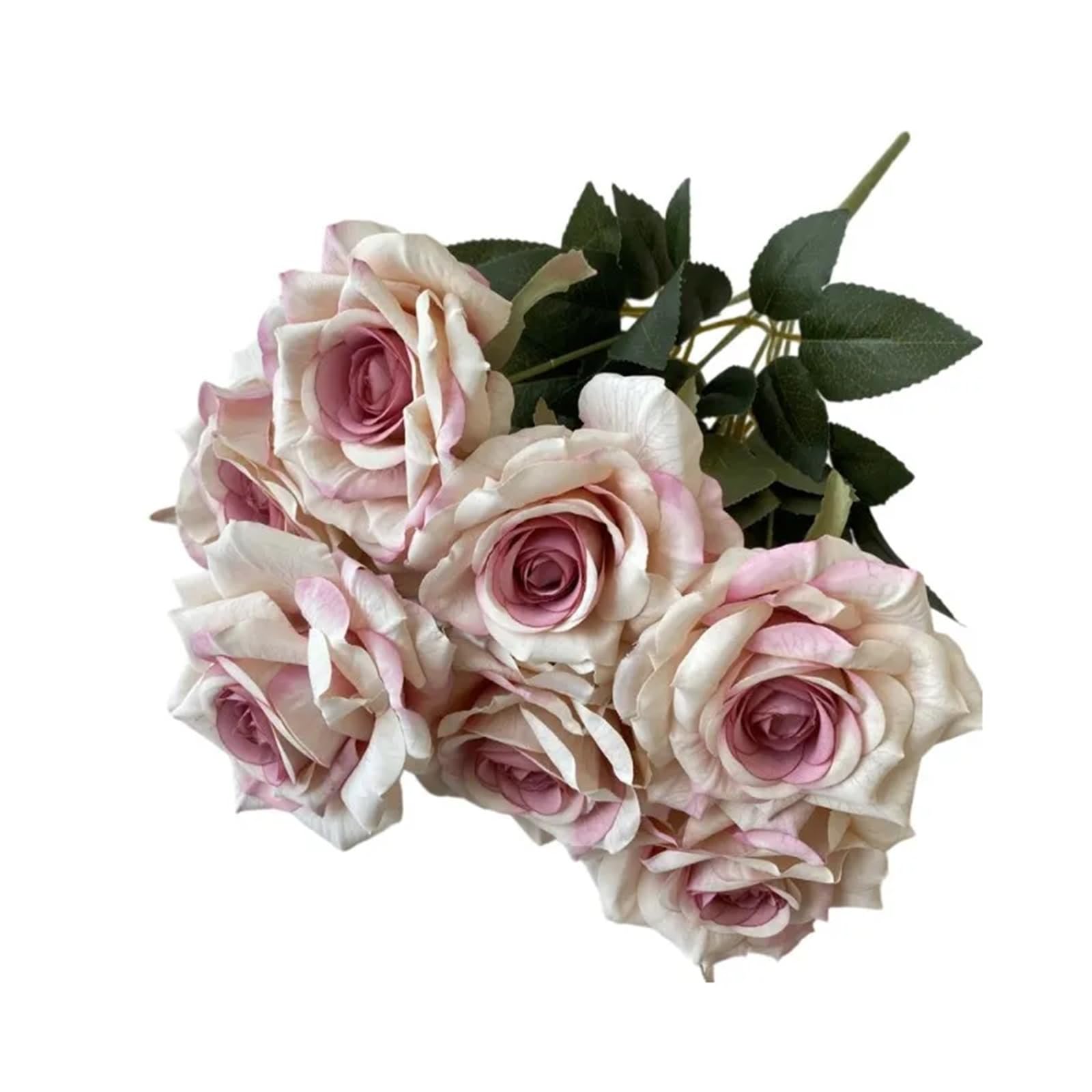 ZRHWSPD Wedding Artificial Bouquet 41CM Silk Rose Artificial Flower Wedding Living Room Decoration Artificial Flower(Color 6)