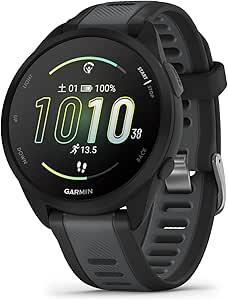 ガーミン(GARMIN) Forerunner 165 ランニングウォッチ【ロングバッテリー/超軽量/高精度GPS/色鮮やかなAMOLEDタッチディスプレイ/アプリと連携してデータ管理/睡眠スコア・Body Battery計測/Music保存機能 有・無/Android/iOS対応/Suica機能搭載/防水/日本正規品】