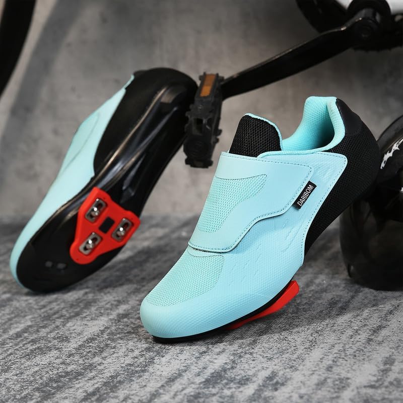 Image of Womens Cycling Shoes Compatible with Peloton Indoor Road Bike Riding Shoes Pre-Installed Delta Cleats Clip Outdoor Pedal