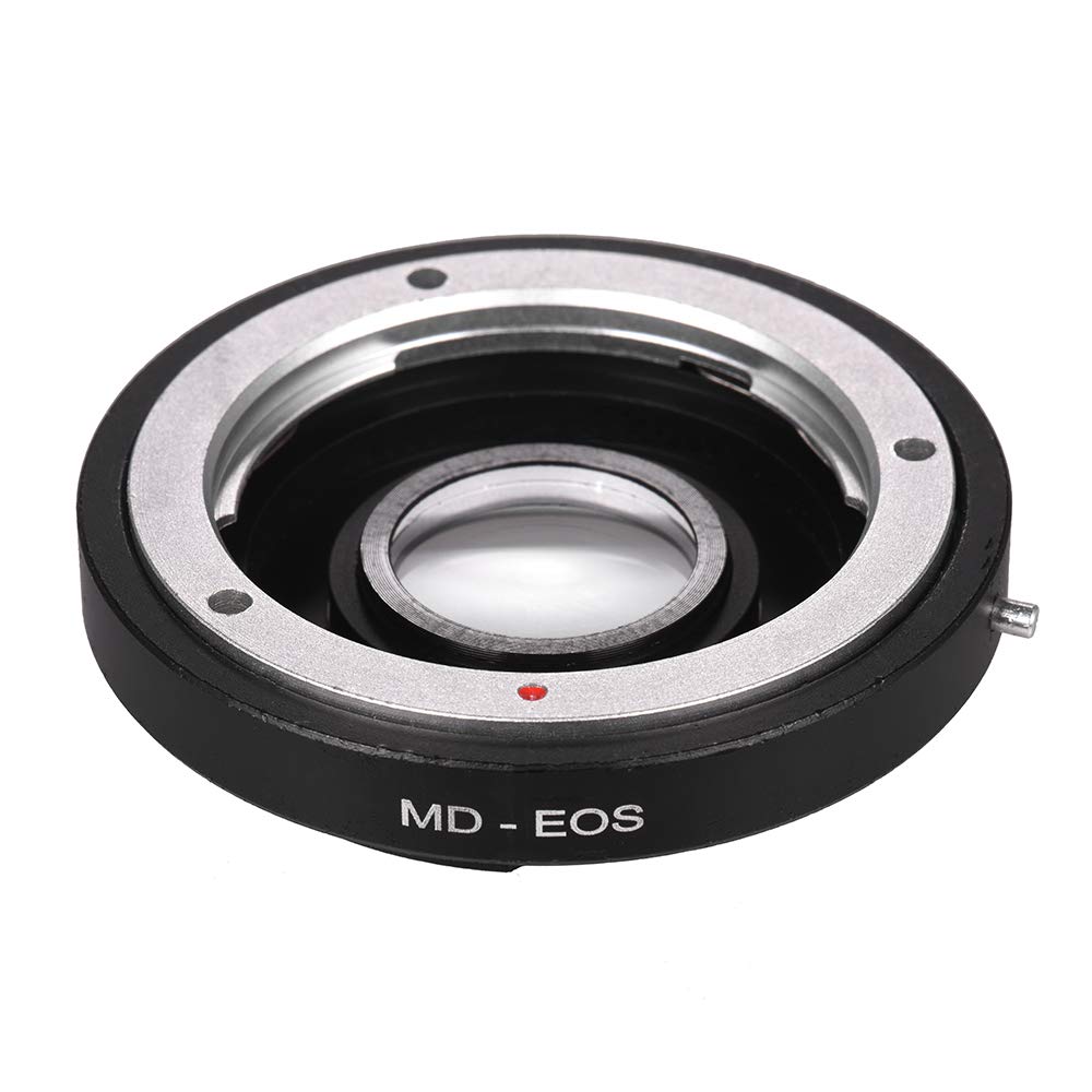 MD-EOS Anello adattatore per obiettivo con lente correttiva per obiettivo Minolta MD su misura per Canon EOS EF Camera Focus Infinity
