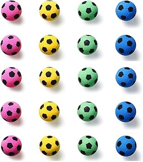 Cat Toys, EYLEER Pet Cat Kitten Foam Sponge Soccer Balls Cat Kitten Toys Interactive Bulk for Kitten Cat Playing - Pack of 20, Assorted Color