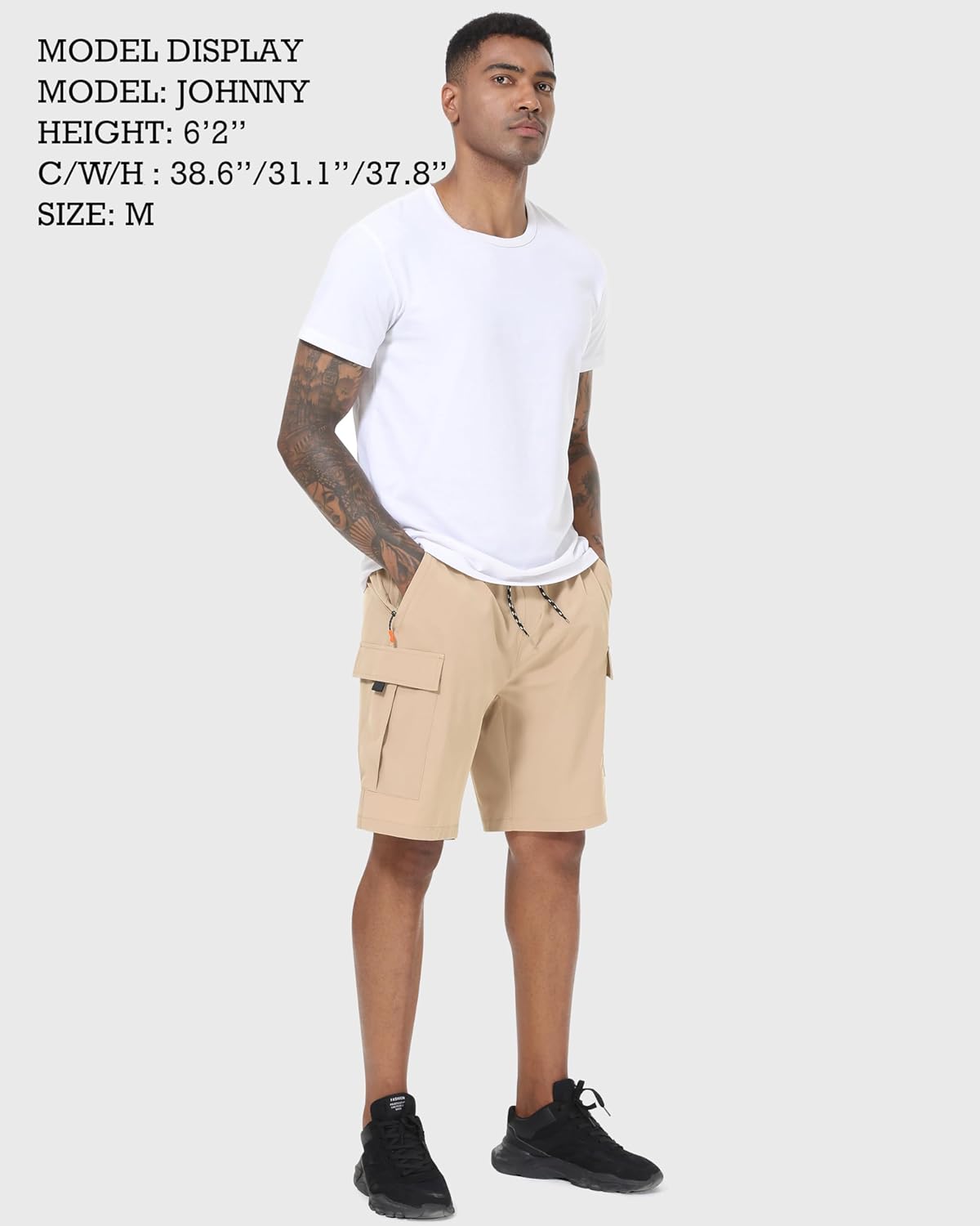 Men's Cargo Shorts Quick Dry Lightweight Stretch Hiking Shorts for Men with 5 Pockets No Lining - Image 3