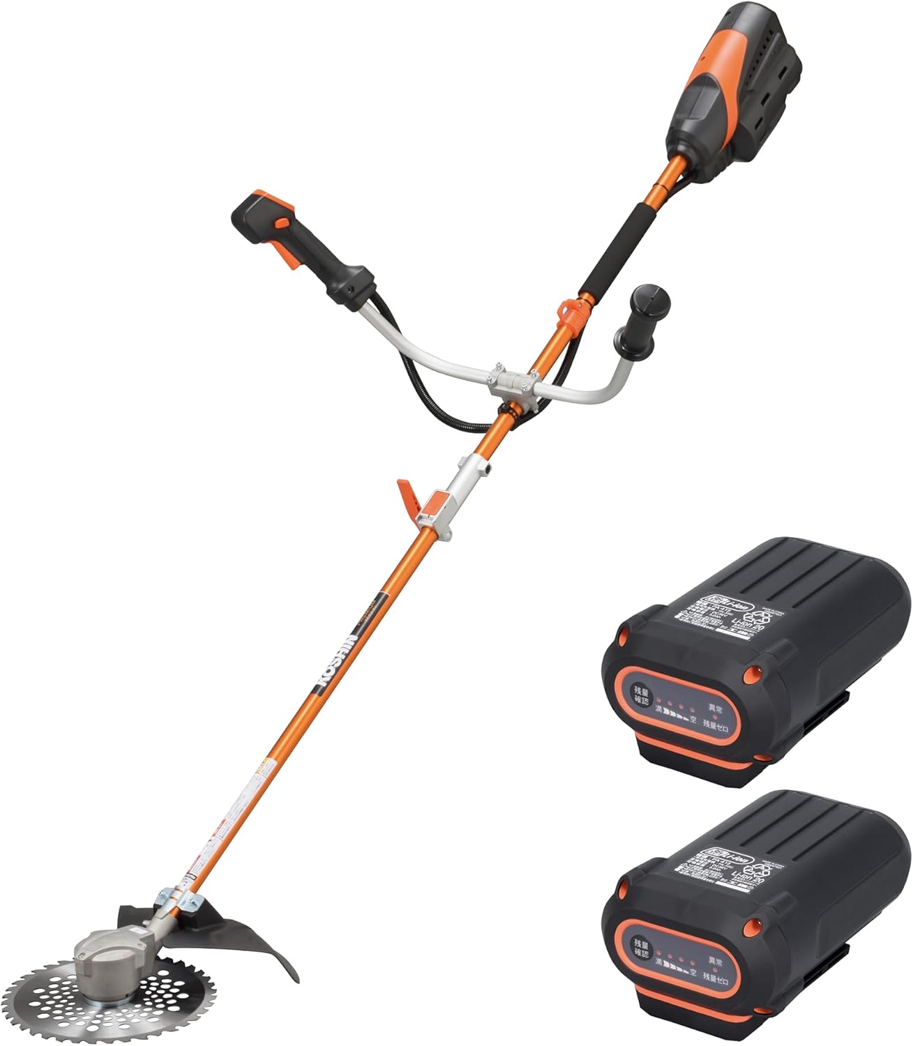 工進(KOSHIN) 【バッテリー2個付き】36V 5.0Ah 充電式 草刈機 刈払機 PBC-3650-AAB U字ハンドルタイプ プレミアムシリーズ ハイパワー 高耐久 防塵 防滴 静音 バッテリー2個・充電器付 予備バッテリー Amazonで販売中 工進(KOSHIN) 【バッテリー2個付き】36V 5.0Ah 充電式 草刈機 刈払機 PBC-3650-AAB U字ハンドルタイプ プレミアムシリーズ ハイパワー 高耐久 防塵 防滴 静音 バッテリー2個・充電器付 予備バッテリー Amazonで販売中