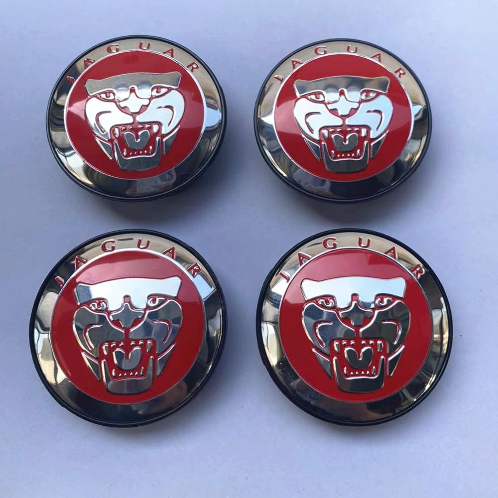 HIRTH 4PC Set RED fit for Cat Center Wheel Hub Caps fit for S Type X Type XJR XF XJ XK 59MM (RED for J)