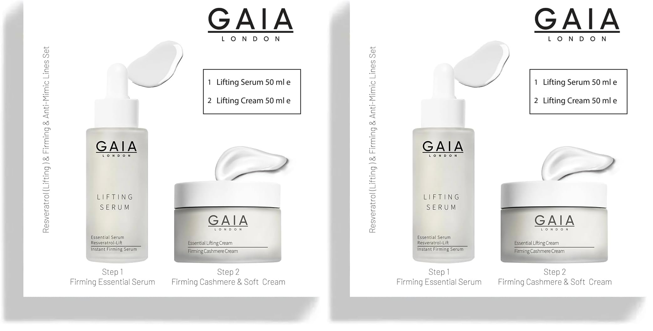 Yaşlanma ve Kırışıklık Karşıtı Dolgunlaştırıcı Bakım Seti Lifting Serum 50ml ve Lifting Krem 50ml (2 paketi)