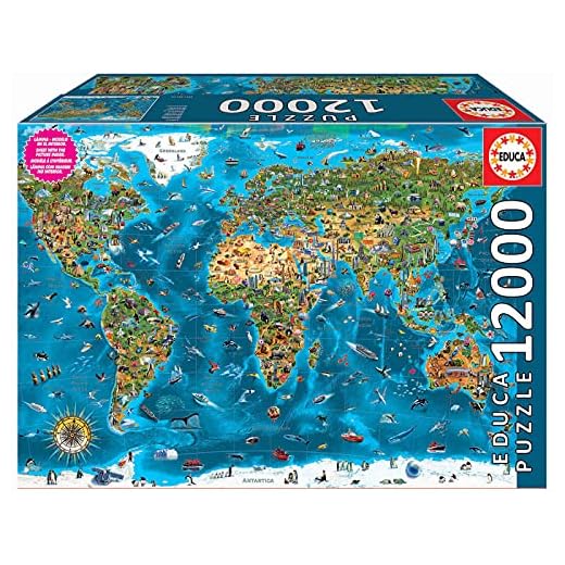 Educa - XXL Puzzles, Maravillas del mundo, Puzzle Gigante de 12000 piezas (Ref. 19057)