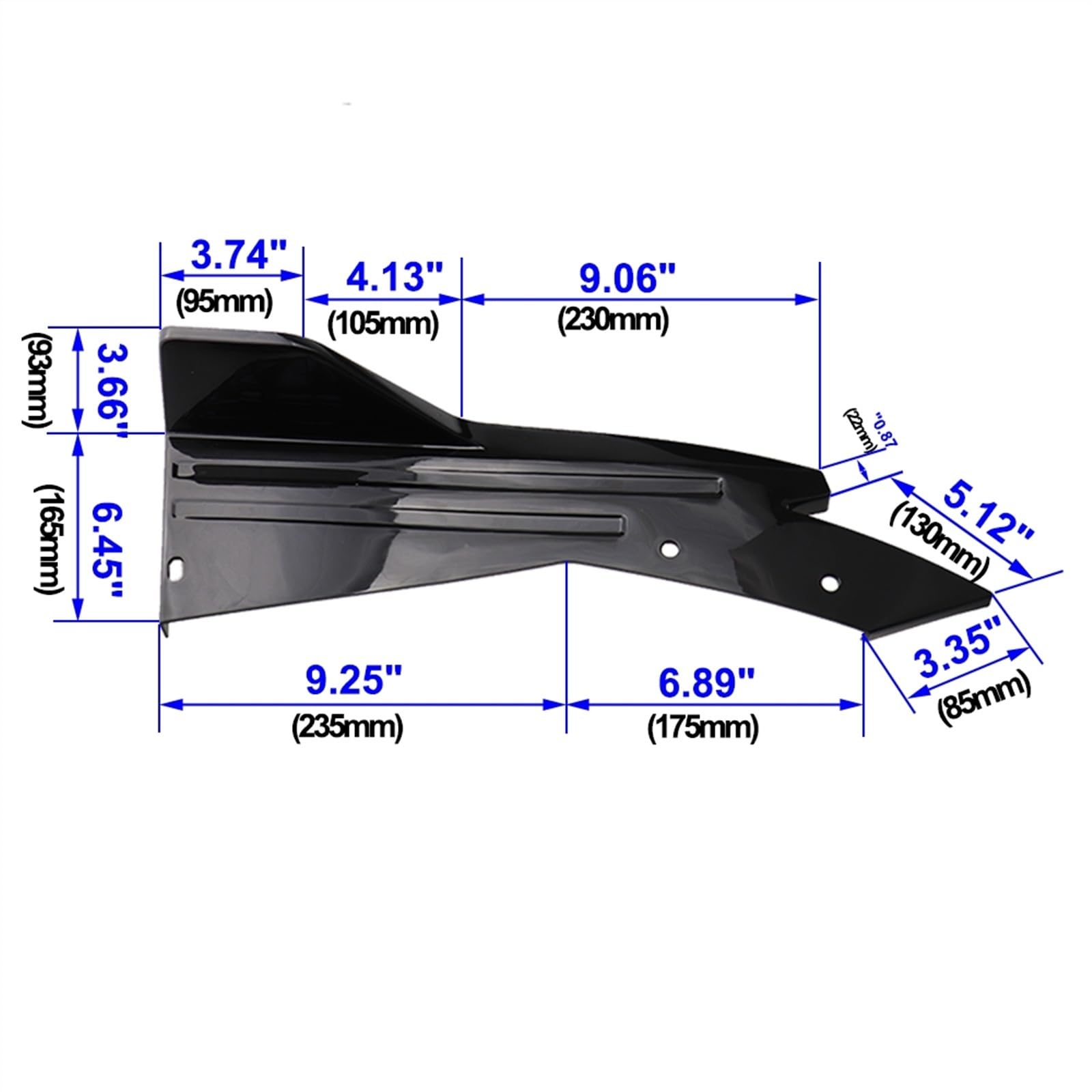 Minigonne Laterali Auto ISpchen In PP - Splitter Paraurti Posteriore Anti-Graffio Con Bulloni - Foto 6
