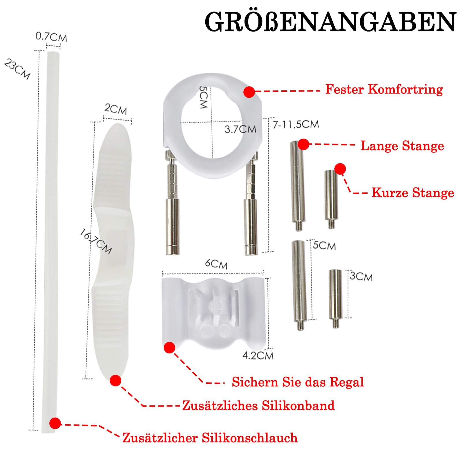 Dilatateurs de pénis pour hommes,Pompe à pénis Extender Penis Enlargement System,Agrandir le Pénis,Agrandir le Pénis Masculin,Aide à l'érection pour hommes,Extenseur de Pénis Masculin (Blanc argent)