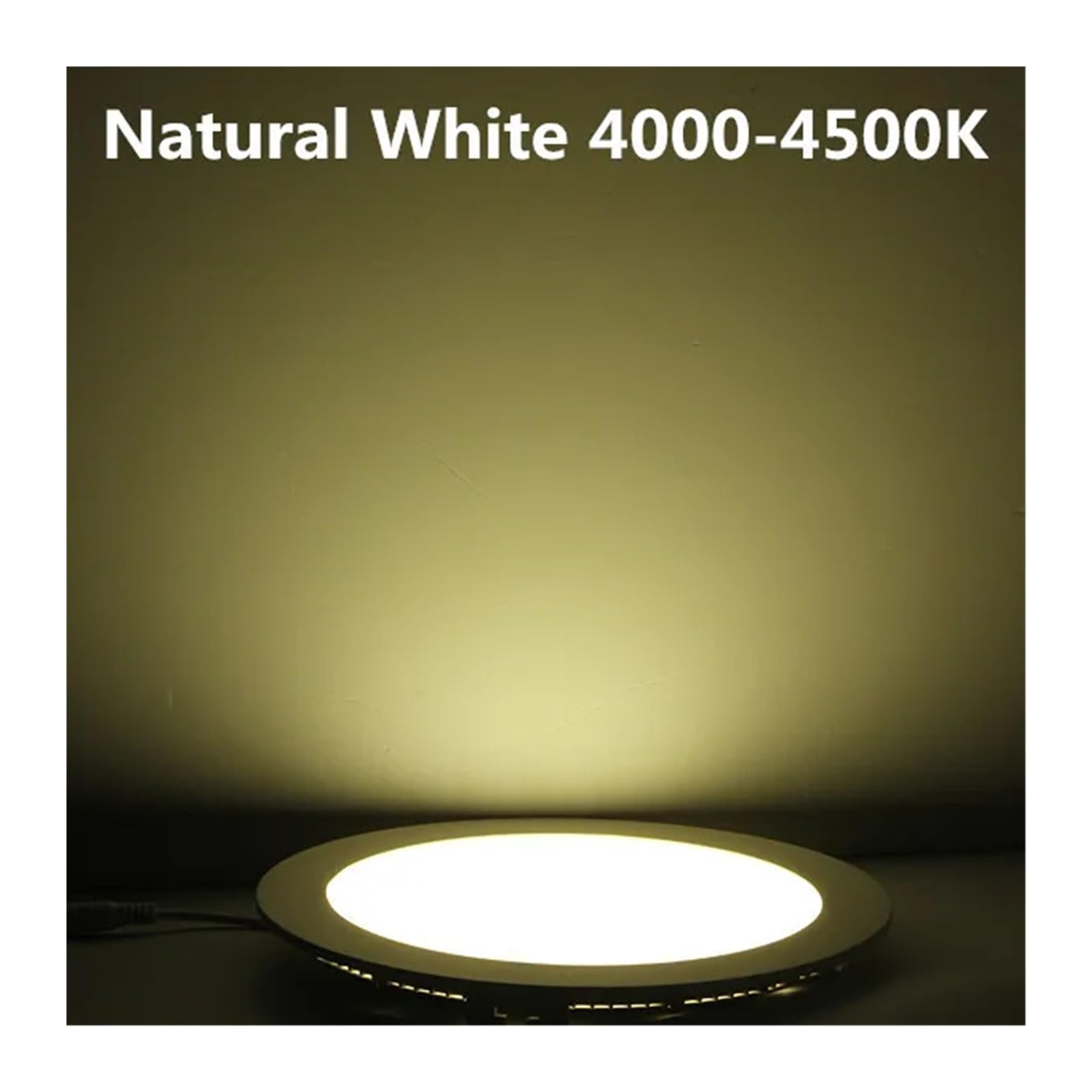 Genérico Luz descendente LED 3W 4W 6W 9W 12W 15W 25W techo cuadrado panel de luz redondo bombilla AC110V 220V iluminación interior blanca cálida y fría(Cold White,25W Dimmable)