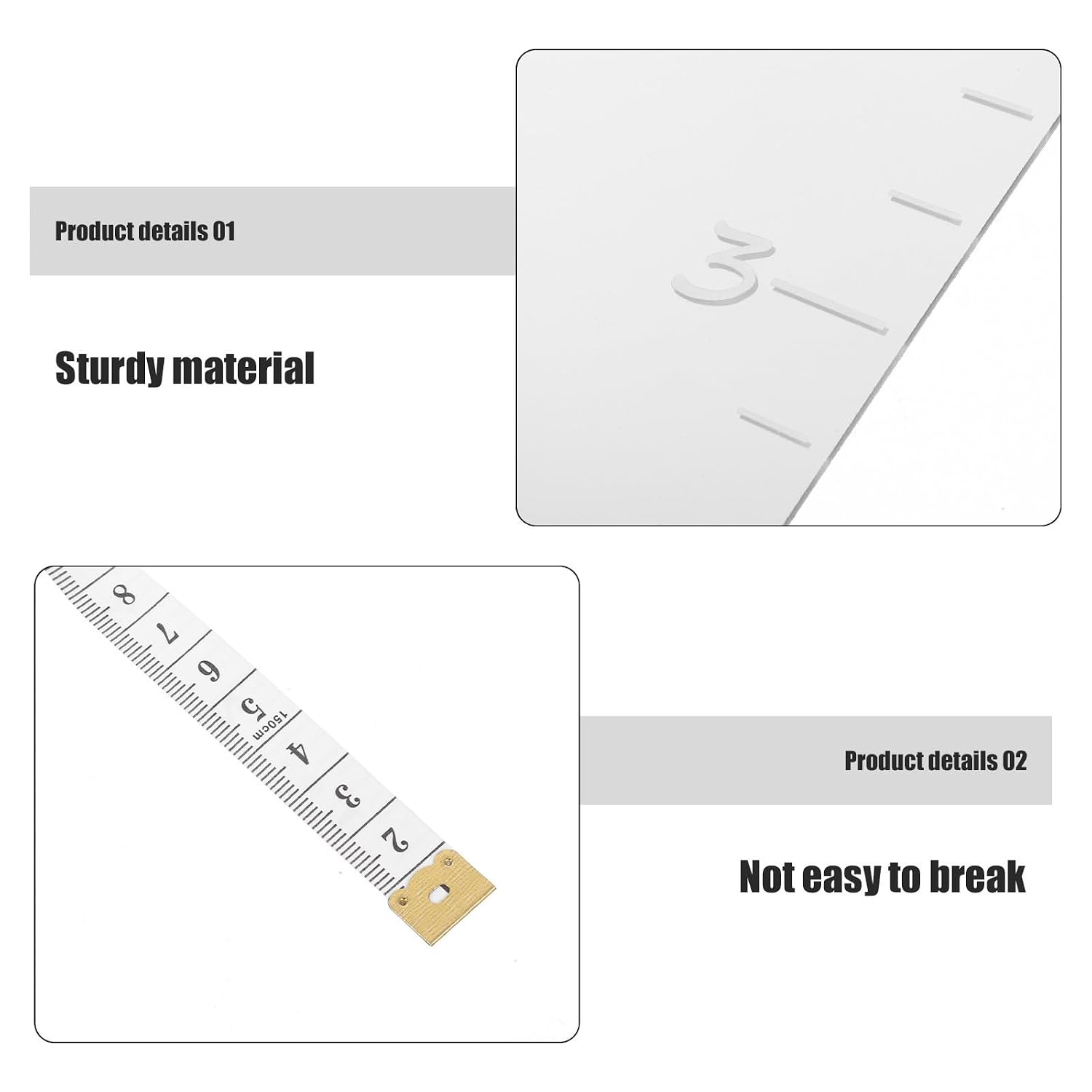 ORFOFE Acrylic Height Chart Wall Sticker with Adhesive Mirror Sheet for Growth Measuring, Simple Installation, Sleek and Modern Design, for Interior Styles and Wall Surfaces