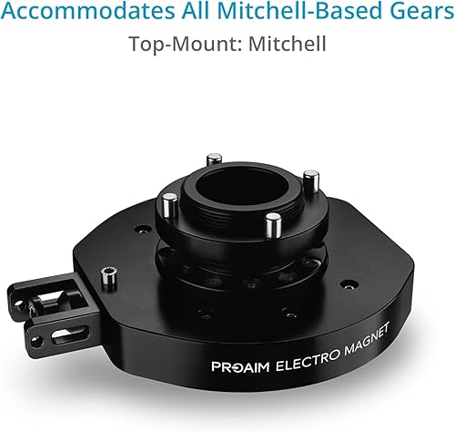 Miniatura 3 de Proaim Soporte Mitchell de liberación rápida para cámaras y plataformas de cardán  Ofrece carga útil de hasta 110 libras  Se fija a Mitchell Dolly,