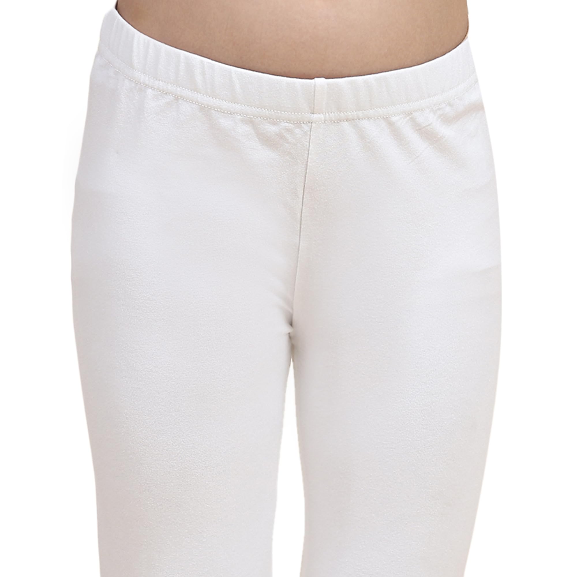 2K Kids Girls Capri Leggings with Lace (White,11-12 Years) - Image 6 thumbnail