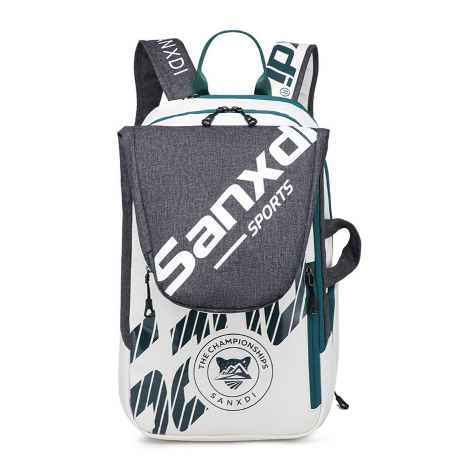 ATORSE Badminton Backpack with Shoe Compartment Lightweight Badminton Racket Holder Bag, White-image-34