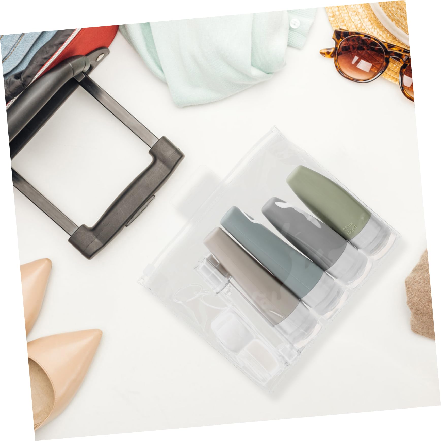 FRCOLOR 5 Sets Silikon Flaschen Set Lotionspender Reiseflasche Reise Shampoo Reisebehälter Für Toilettenartikel Shampoo Spender Shampoo Und Conditioner Flaschen