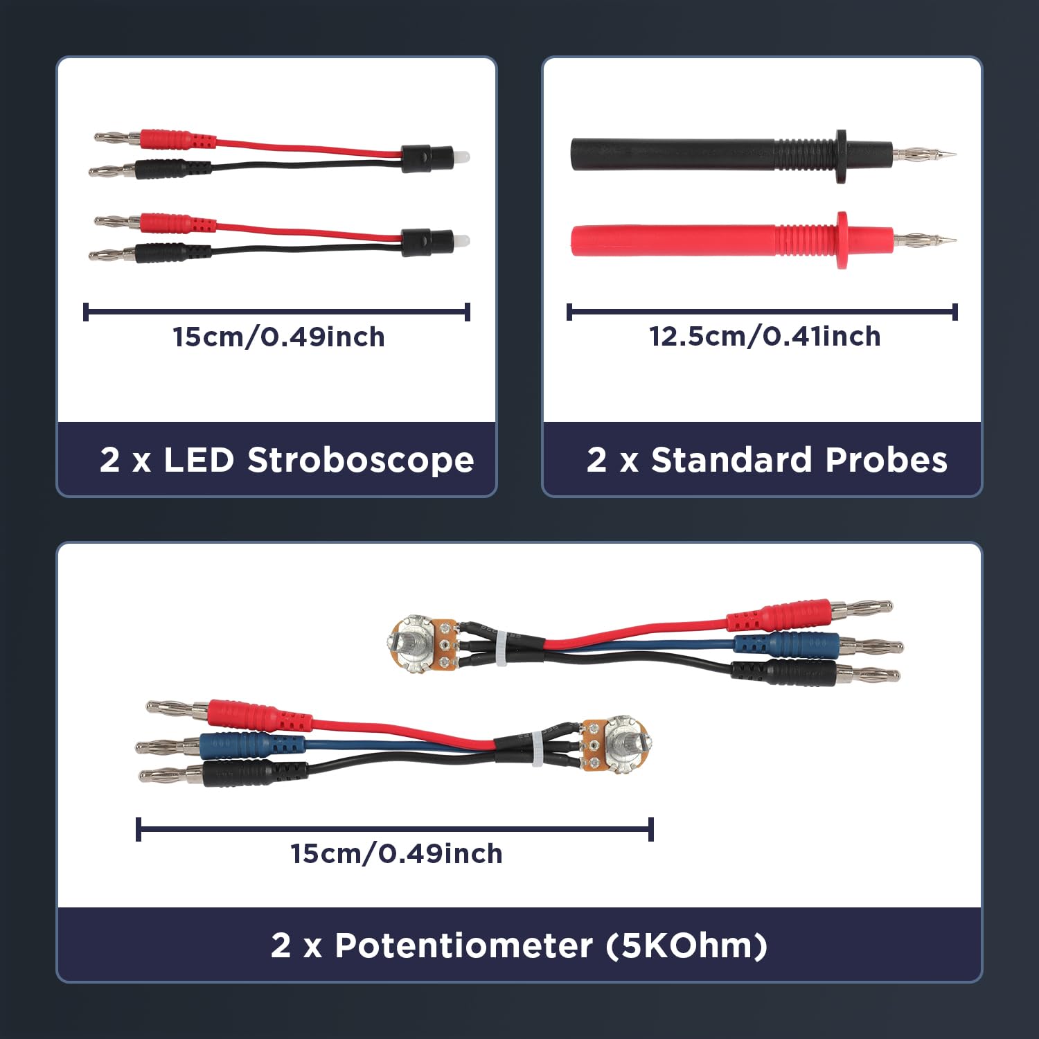 68PCS Automotive Circuit Test Leads Kit,Multimeter Terminal Test Leads Kit,Test Leads,Standard Probes,Alligator Clip,Banana Plug Adapters,SRS Connector — Amazon image 5