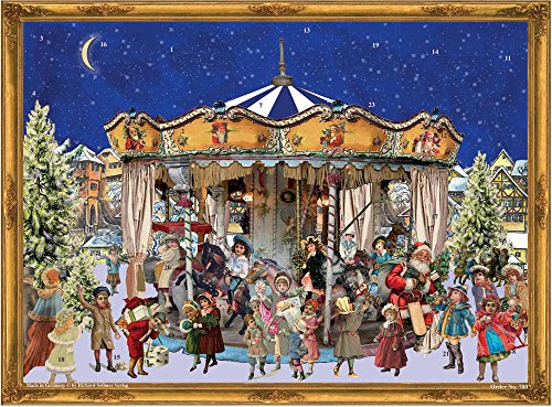 Victorian Christmas Merry-Go-Round German Advent Calendar (Style B)