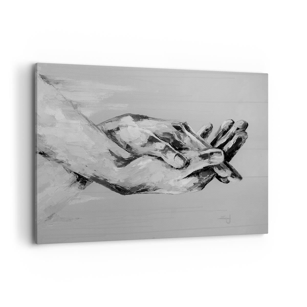 Cuadros Decoracion Salon Escrito A Mano Manos Blanco Y Negro Lienzos decorativos 120x80cm Cuadro Sobre Lienzo Moderno Dormitorio Cuadros Pared Imágenes Wall Art Prints Decor Grande XXL AA120x80-4566