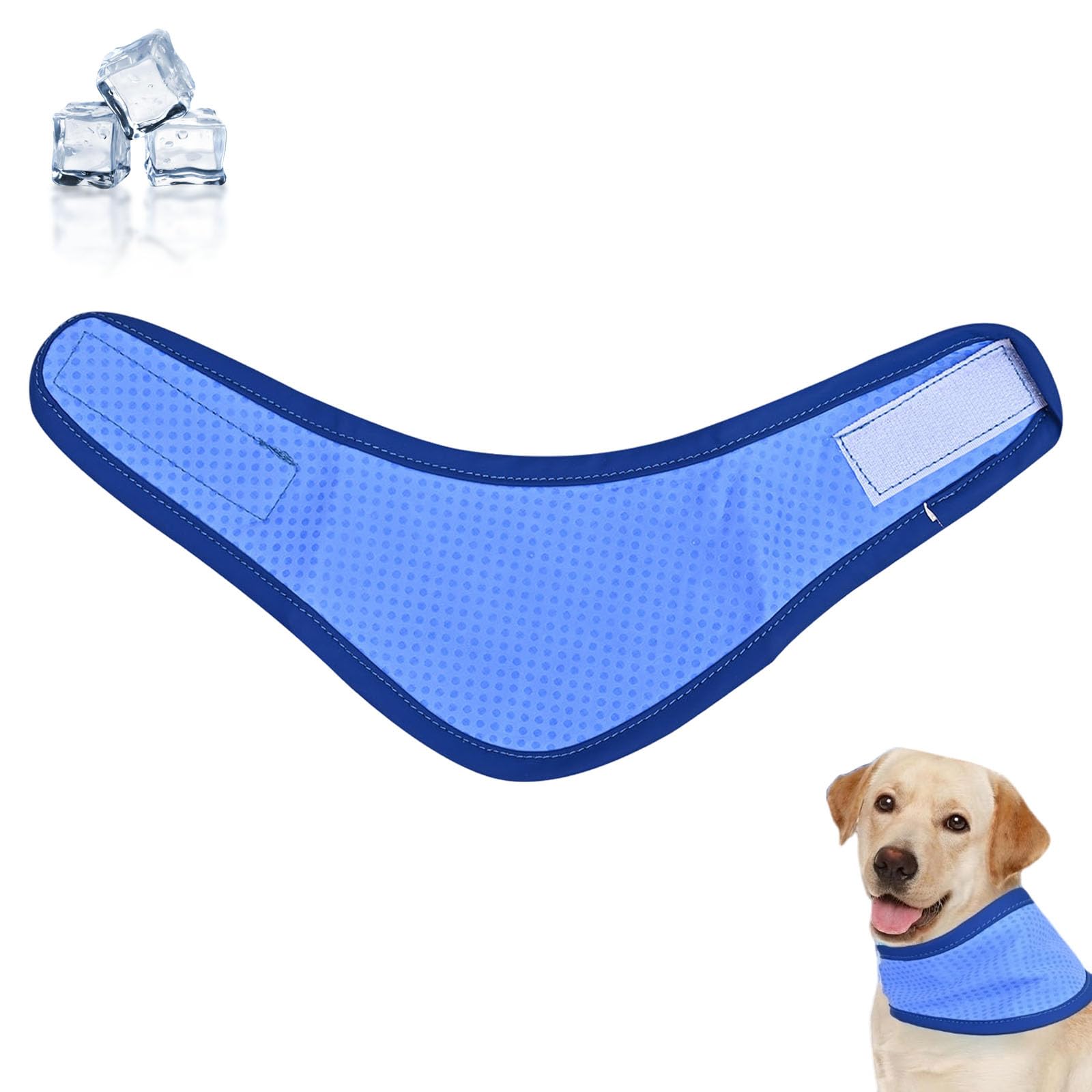 Dog Cooling Bandana, Adjustable Breathable Pet Cooling Collar, Instant Chill Out Pet Cool Scarf for Dogs, Pet Neck Cooler Dog Ice Neck Scarf for Small and Medium Dog in Hot Weather