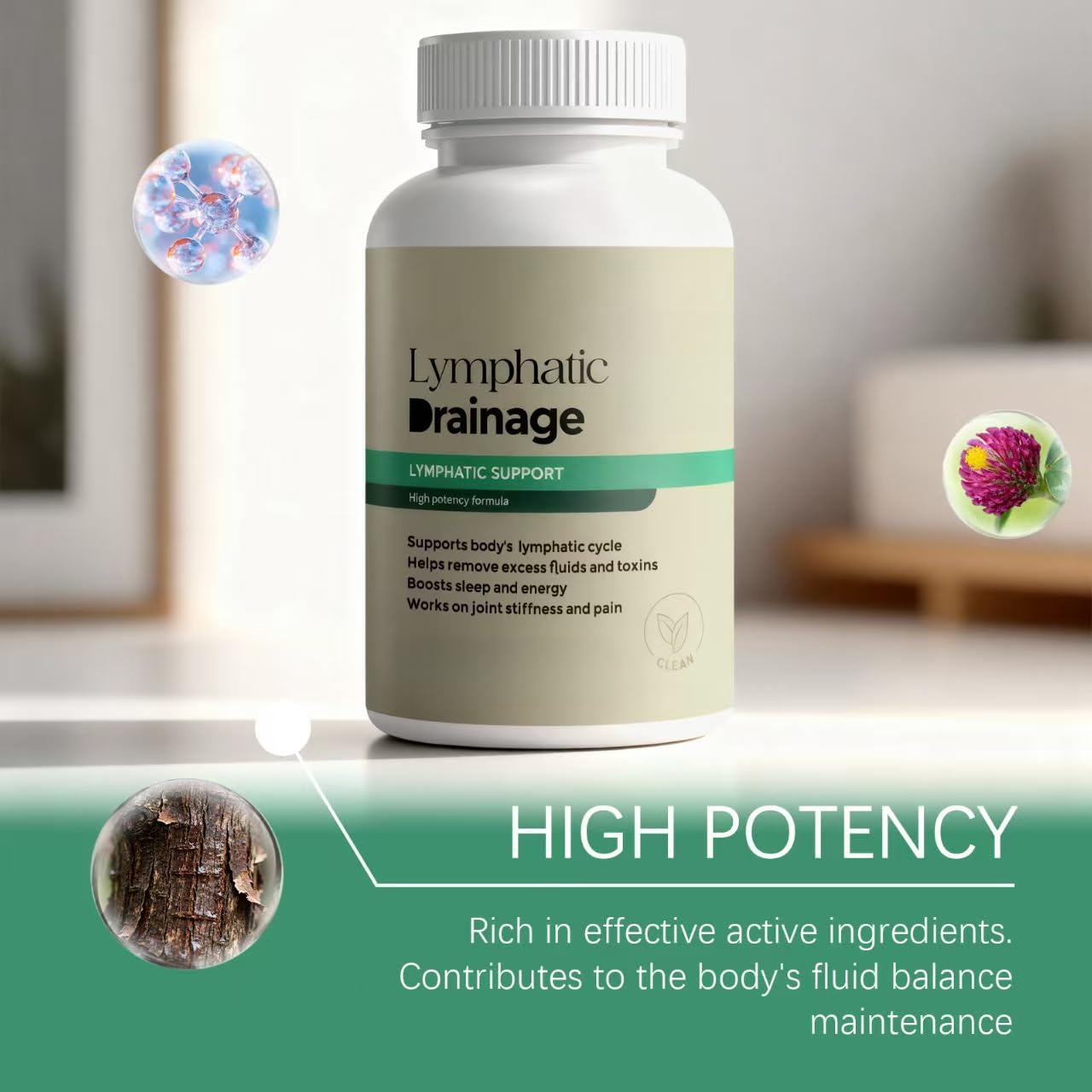 Drenaggio linfatico – Supporta gonfiore, equilibrio dei liquidi e benessere linfatico quotidiano – Per un assorbimento rapido, potenziamento immunitario, Vegano