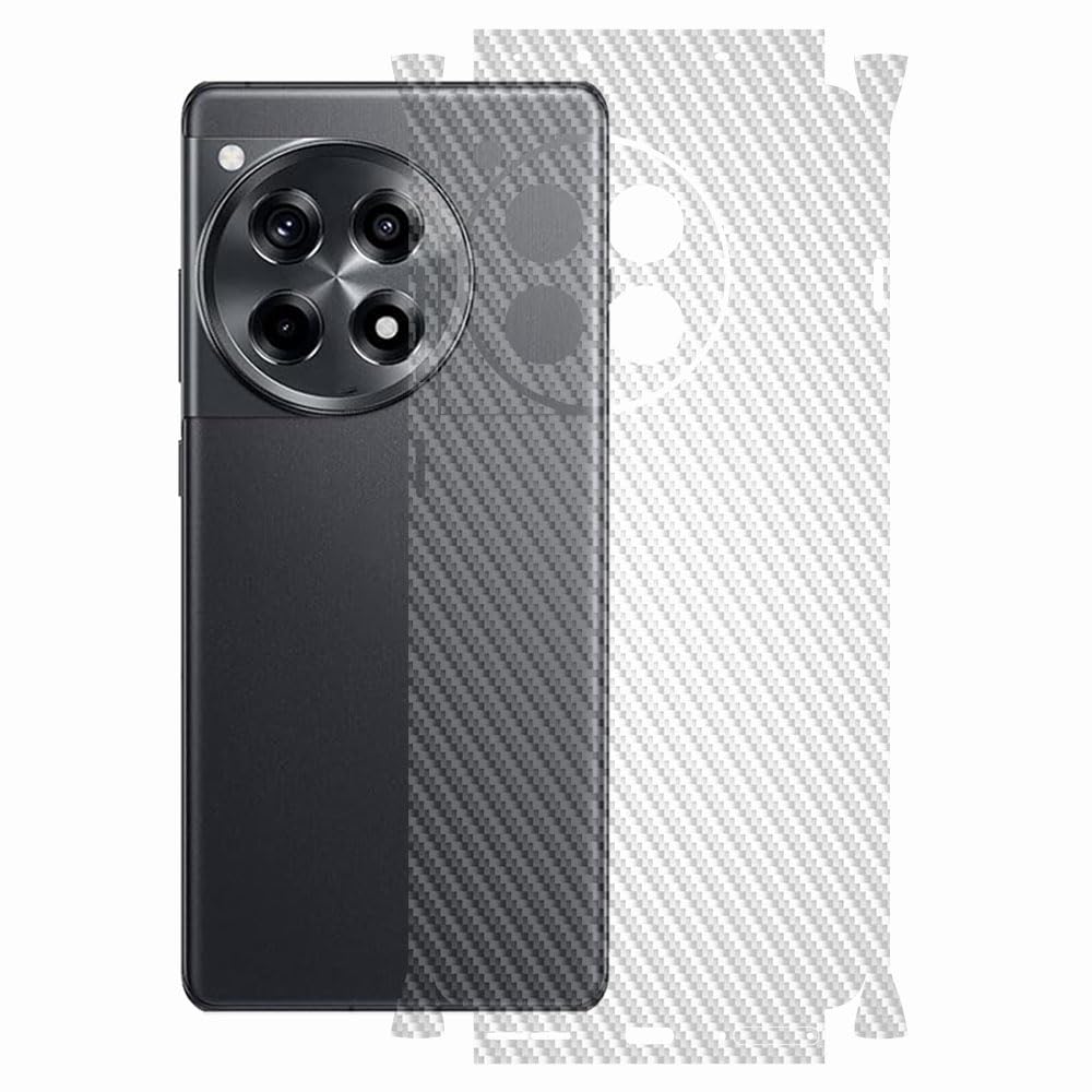 AtOdds - Full Body Back Screen Guard Protector Film - Transparent Lamination Wrap Skin Sticker for OnePlus 12R (5G) | Scratchproof Matte Finish (Design - TransCF)-image-41