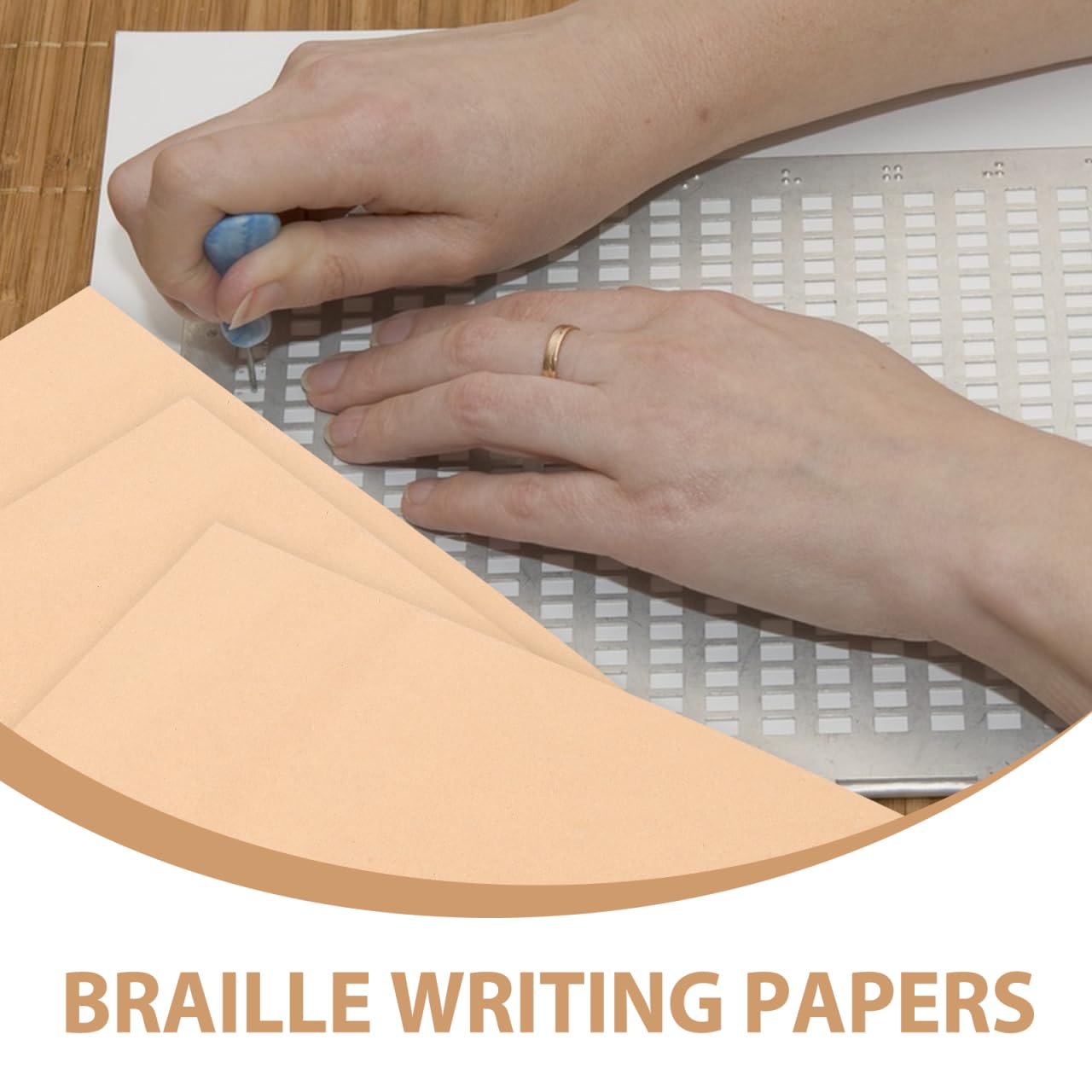 HOODANCOS 40pcs Braille Writing Paper Blind People Writing Paper Blank Sheet Braille Sheet Blind People Aid Supplies - Image 2