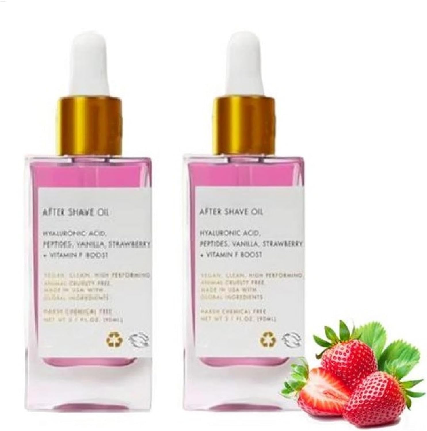 After Shave Oil - Strawberry & Vanilla Scent, Truly After Shave Oil Women for Smooth Skin, Vainilla de Fresa Después de un Aceite de Afeitar Mujeres (2)