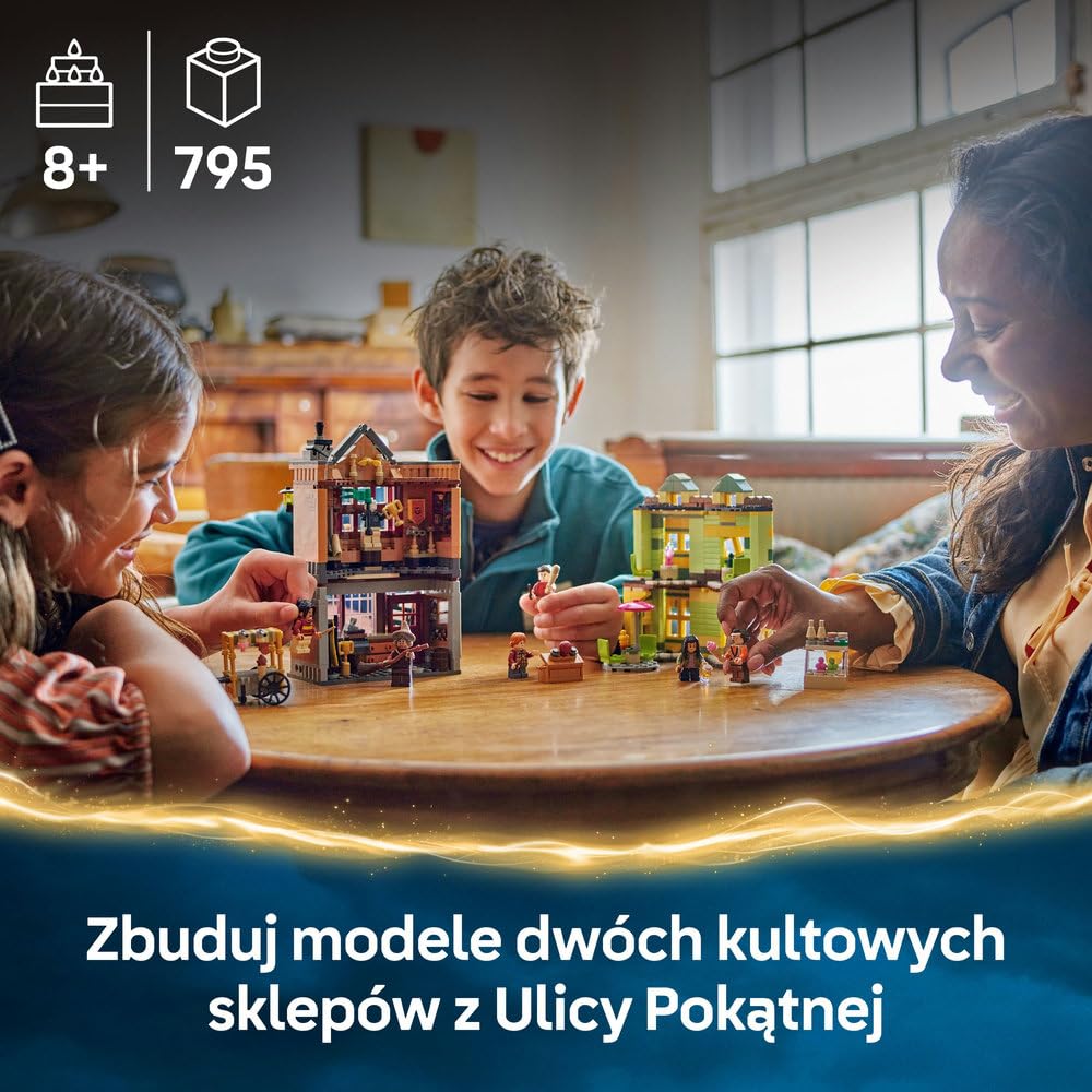 LEGO Harry Potter Markowy sprzęt do quidditcha i lodziarnia 76452 | Modele sklepów, zabawka dla 8-latka, prezent dla fana Harry’ego Pottera, zestaw klocków dla dzieci, 795 elementów
