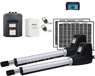 Automatic Sliding Gate Opener Heavy Duty Dual Wing Electric Swing Gate Opener Kit Auto Dual Gate Motor Complete Hardware Kit for Swing, Driveway, Fence Pure Copper Motor, Durable and Reliable (Color